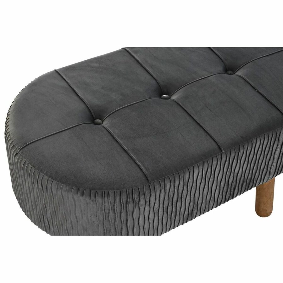 Stol DKD Home Decor   Gr Natur Mrkegr Tr 80 x 46 x 38 cm #5