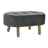 Stol DKD Home Decor   Gr Natur Mrkegr Tr 80 x 46 x 38 cm #1
