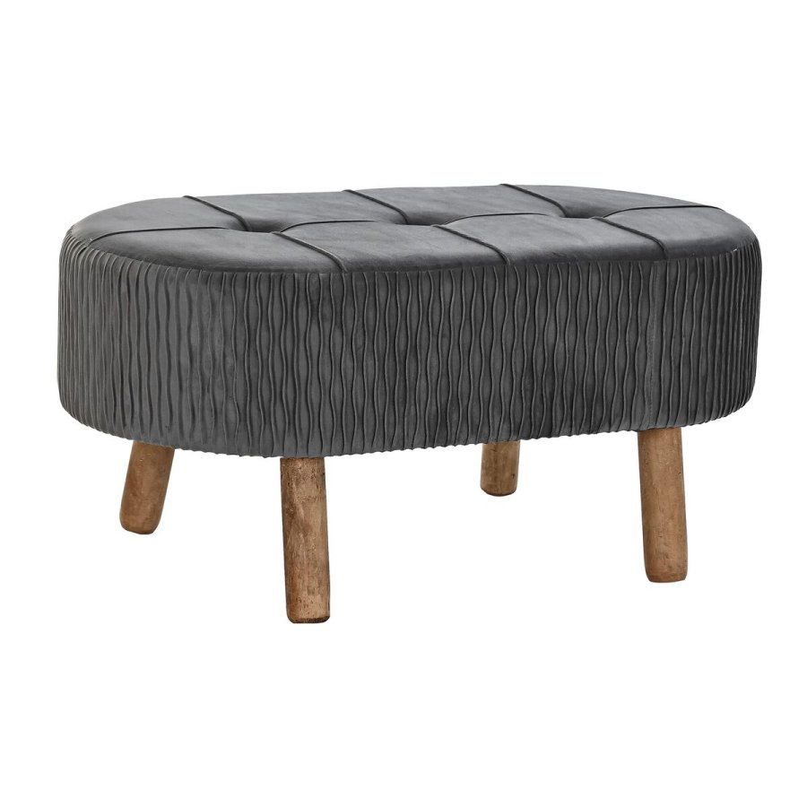 Stol DKD Home Decor   Gr Natur Mrkegr Tr 80 x 46 x 38 cm #1