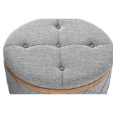 Stol DKD Home Decor   Natur Tr Polyester Lysegr (80 x 80 x 43 cm) #5