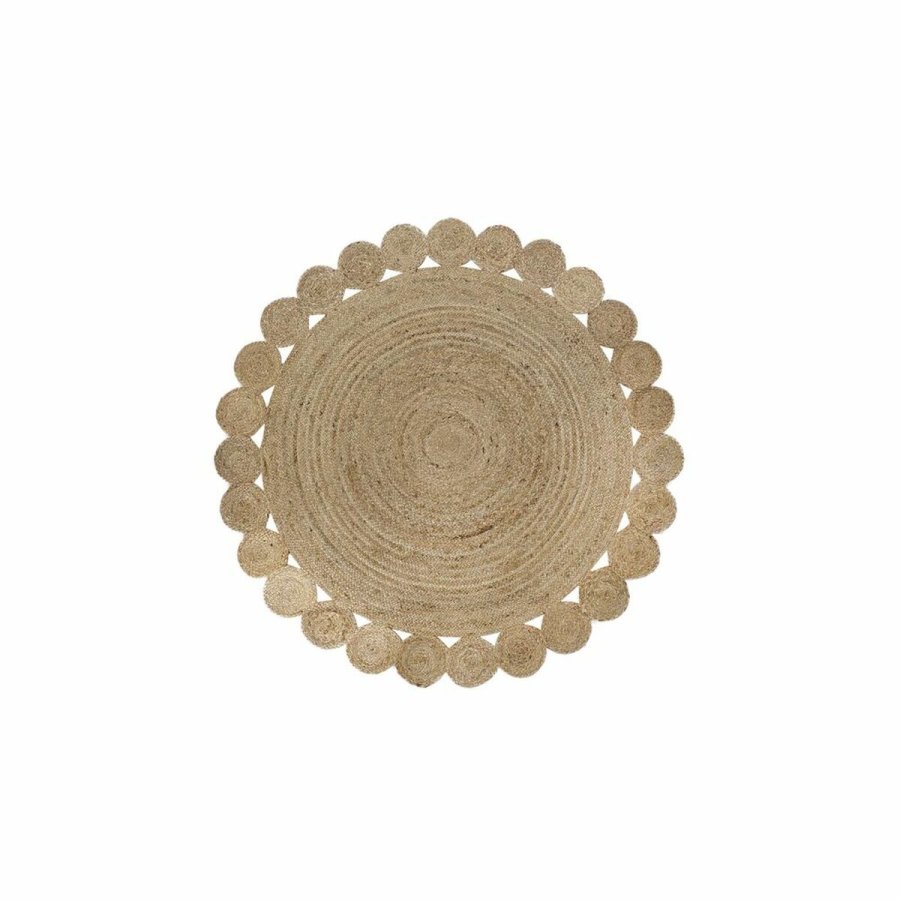 Tppe DKD Home Decor Brun Natur 150 x 150 x 1 cm #1