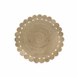 Tppe DKD Home Decor 200 x 200 x 1 cm Natur Brun Polyester Jute #1
