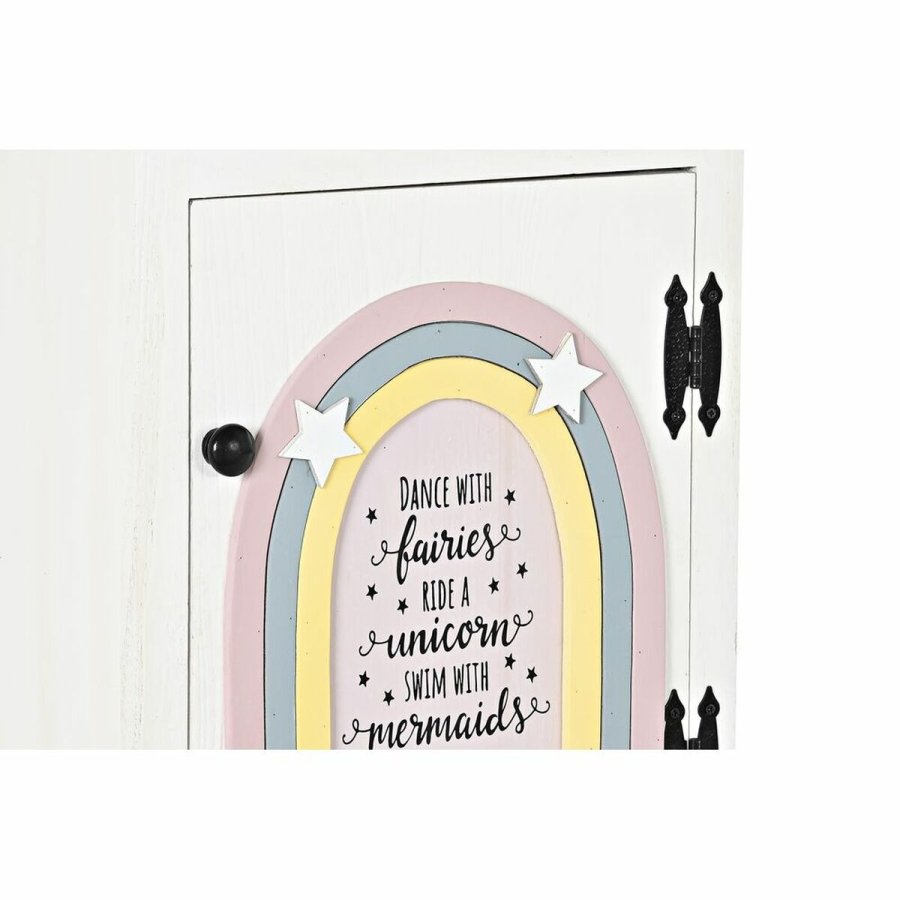 Natbord DKD Home Decor Brns Gr Pink Hvid Gul (40 x 29 x 73,5 cm) #25