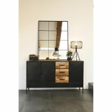 Vgspejl DKD Home Decor Sort Krystal Jern Spejl Vindue 90 x 1 x 120 cm 90 x 1,8 x 120 cm #4