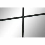 Vgspejl DKD Home Decor Sort Krystal Jern Spejl Vindue 90 x 1 x 120 cm 90 x 1,8 x 120 cm #3
