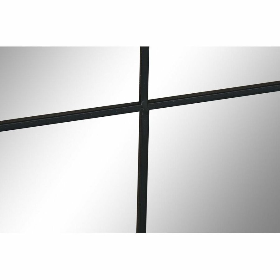 Vgspejl DKD Home Decor Sort Krystal Jern Spejl Vindue 90 x 1 x 120 cm 90 x 1,8 x 120 cm #3