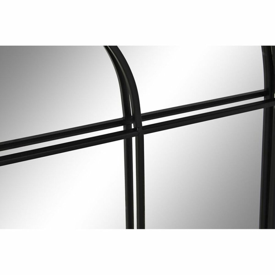 Vgspejl DKD Home Decor Sort Krystal Jern Spejl Vindue 70 x 2,5 x 120 cm 70 x 1,8 x 120 cm #5