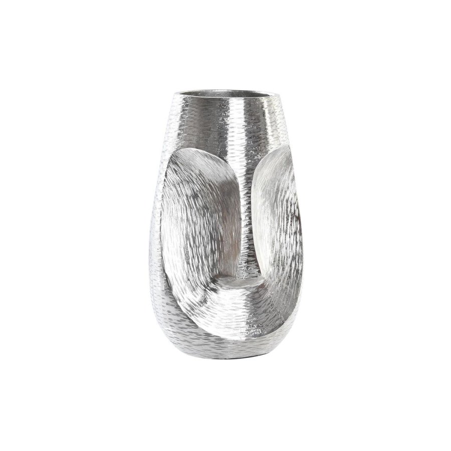 Vase DKD Home Decor Ansigt Slvfarvet Aluminium Moderne (19 x 19 x 31 cm) #1