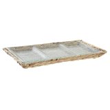 Snack bakke DKD Home Decor Gennemsigtig Natur Krystal 42 x 20 x 3,5 cm #1
