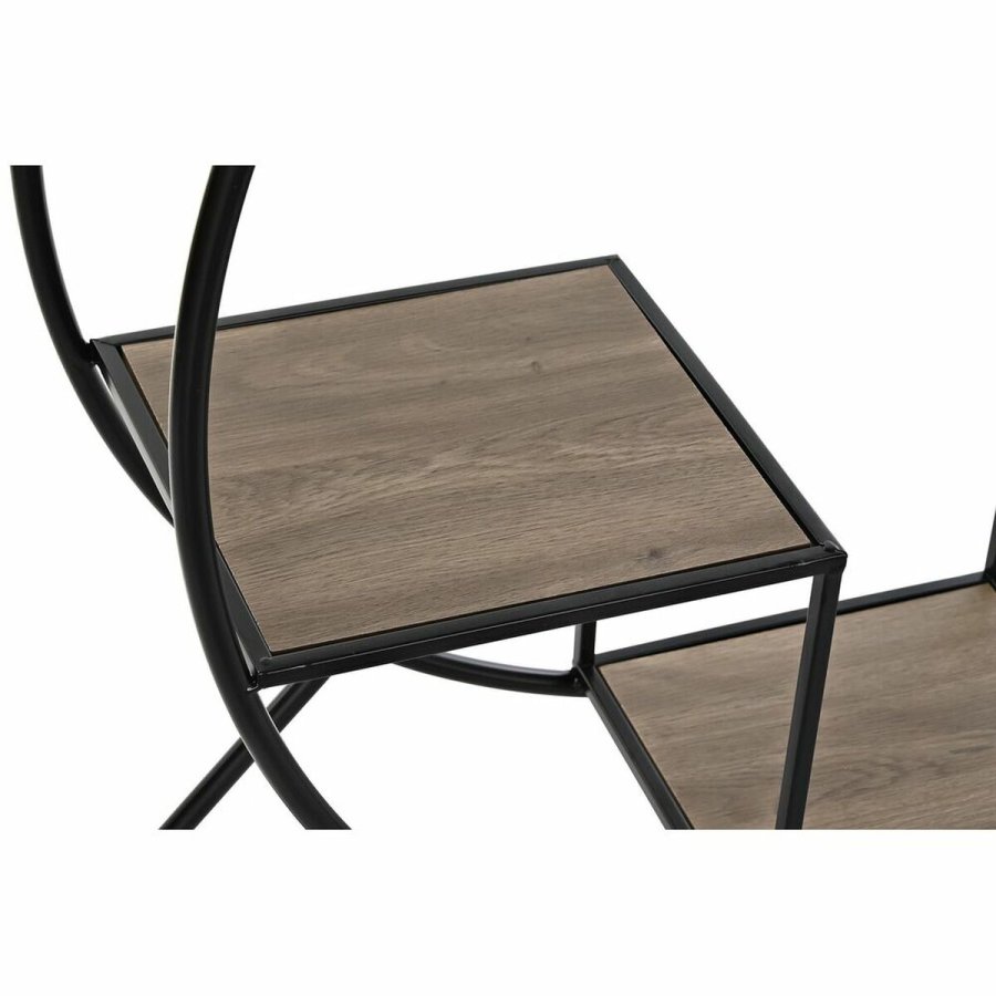 Hylder DKD Home Decor Sort Lysegr Metal Gran 90 x 30 x 100 cm (1) #2