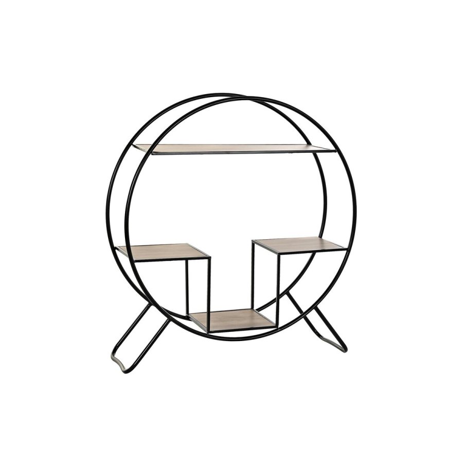 Hylder DKD Home Decor Sort Lysegr Metal Gran 90 x 30 x 100 cm (1) #1