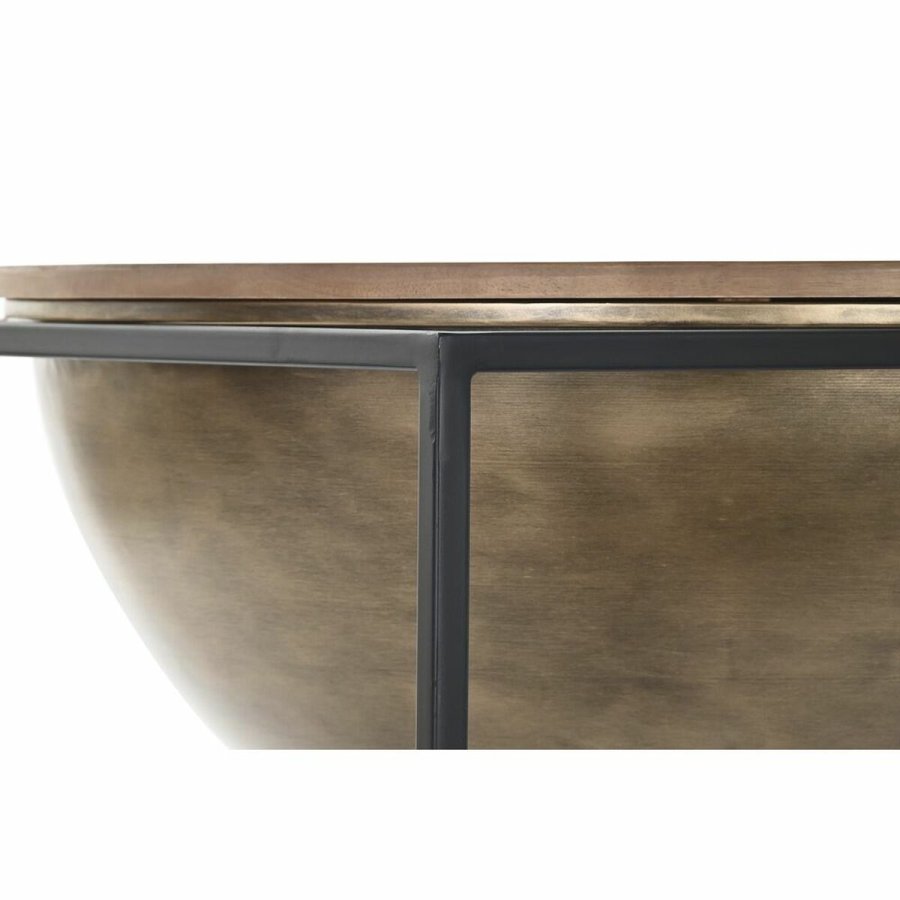 Sofabord DKD Home Decor Brun Sort Tr Metal 64 x 64 x 62,5 cm #2