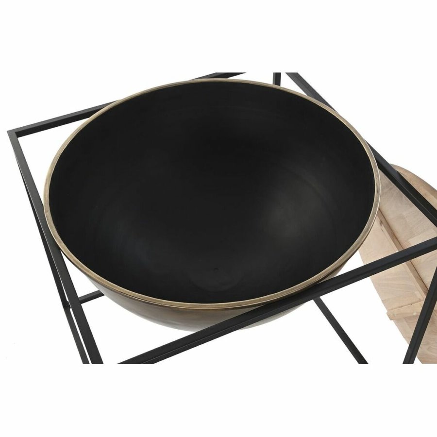 Sofabord DKD Home Decor Brun Sort Tr Metal 64 x 64 x 62,5 cm #3