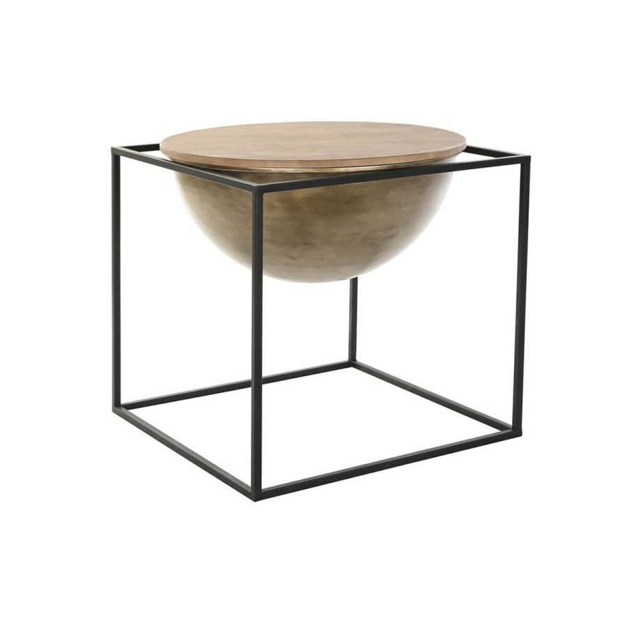 Sofabord DKD Home Decor Brun Sort Tr Metal 64 x 64 x 62,5 cm #1