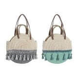 Skuldertaske DKD Home Decor Natur Gr Polyester Mint Fiber (39 x 9 x 48 cm) (2 enheder) #1