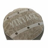 Pude DKD Home Decor Gulv Beige Polyester Bomuld Lder Vintage (50 x 50 x 34 cm) #2