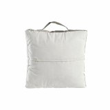 Pude DKD Home Decor Gulv Beige Brun Polyester Bomuld Lder Stjerne Aluminium Vintage (50 x 14 x 50 cm) #2