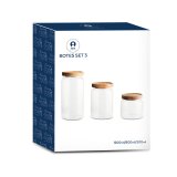 St med 3 Dser DKD Home Decor Akacie Borosilikatglas (1 L) (400 ml) (700 ml) (3 Dele) #10