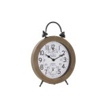 Namizna ura DKD Home Decor Natur MDF Hvid Jern (24 x 5 x 30 cm) #1