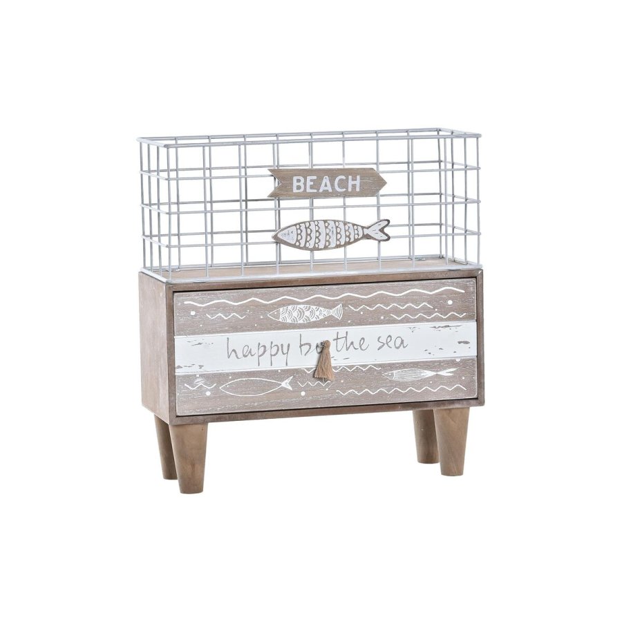 Morter DKD Home Decor Tr Metal 26,5 x 10,5 x 28,5 cm Fisk #1