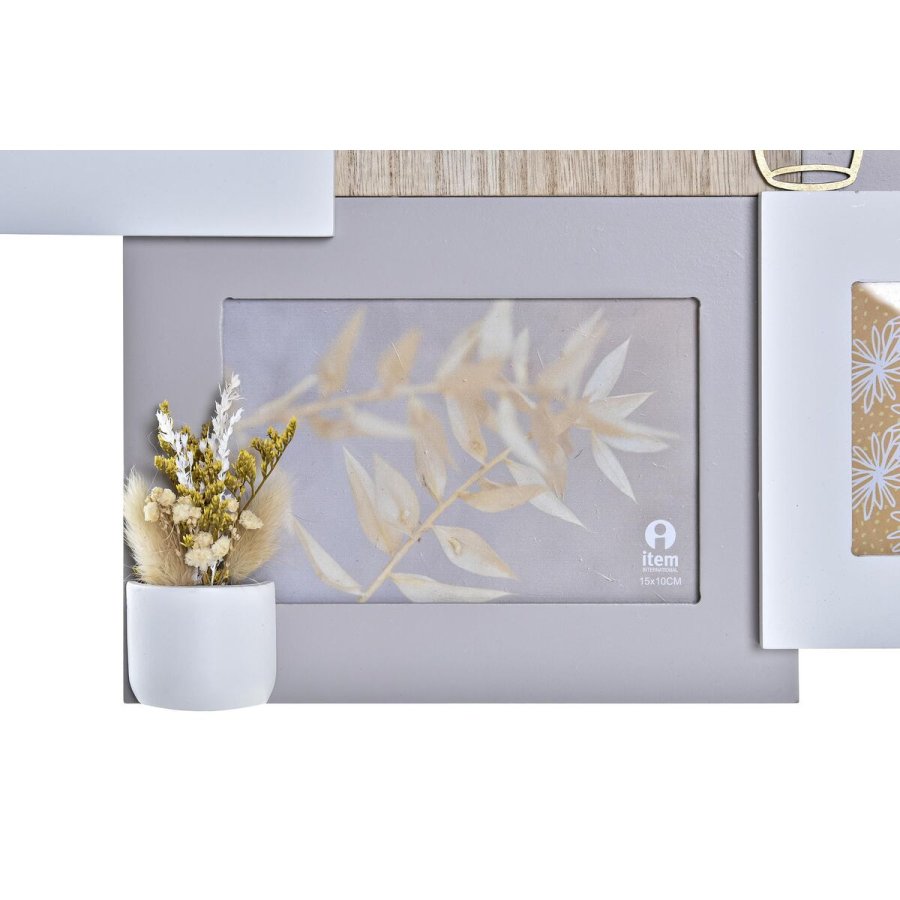 Fotoramme DKD Home Decor Love Home Tr Blomst Natur (46 x 3 x 39 cm) (2 enheder) #5