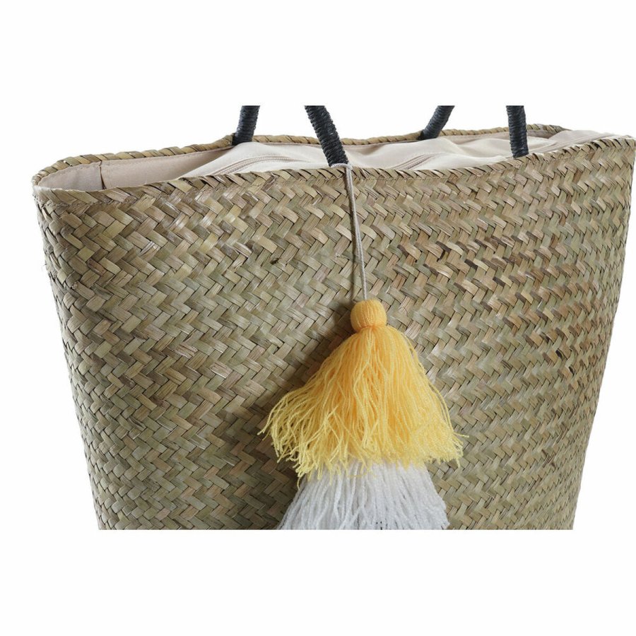 Strandtaske DKD Home Decor Orange Natur Marinebl Fiber 49 x 18 x 37 cm (2 enheder) #2