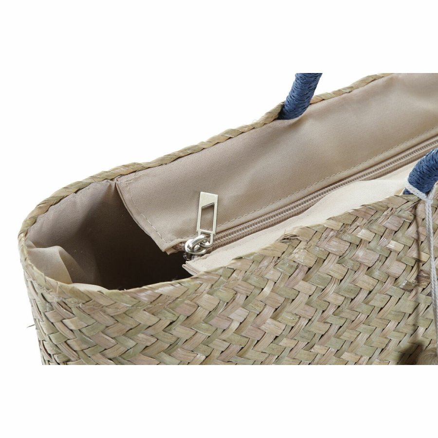 Strandtaske DKD Home Decor Orange Natur Marinebl Fiber 49 x 18 x 37 cm (2 enheder) #4