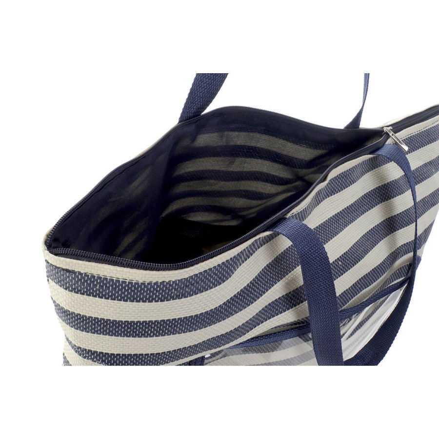 Strandtaske DKD Home Decor 55 x 17 x 35 cm Lrred Rd Bl PVC (2 enheder) #3