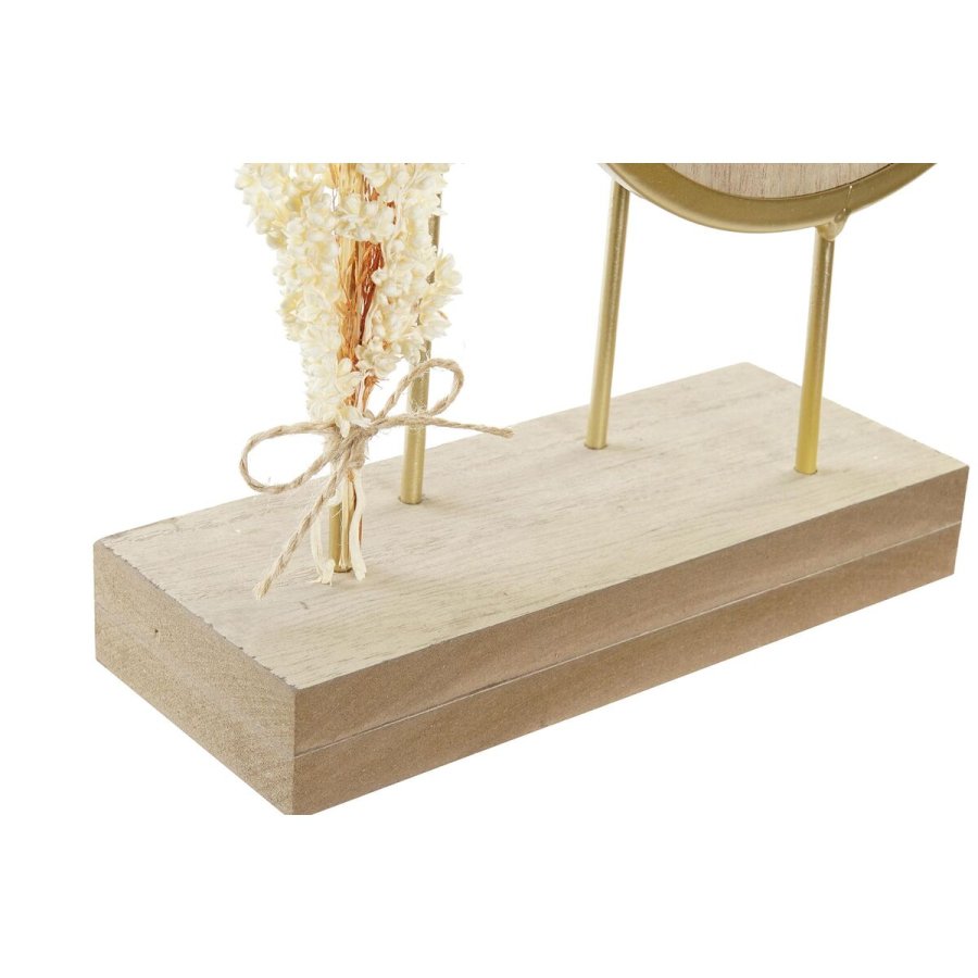 Namizna ura DKD Home Decor 26 x 8 x 53 cm Spejl Natur Gylden Metal Tr MDF #9