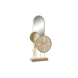 Namizna ura DKD Home Decor 26 x 8 x 53 cm Spejl Natur Gylden Metal Tr MDF #1