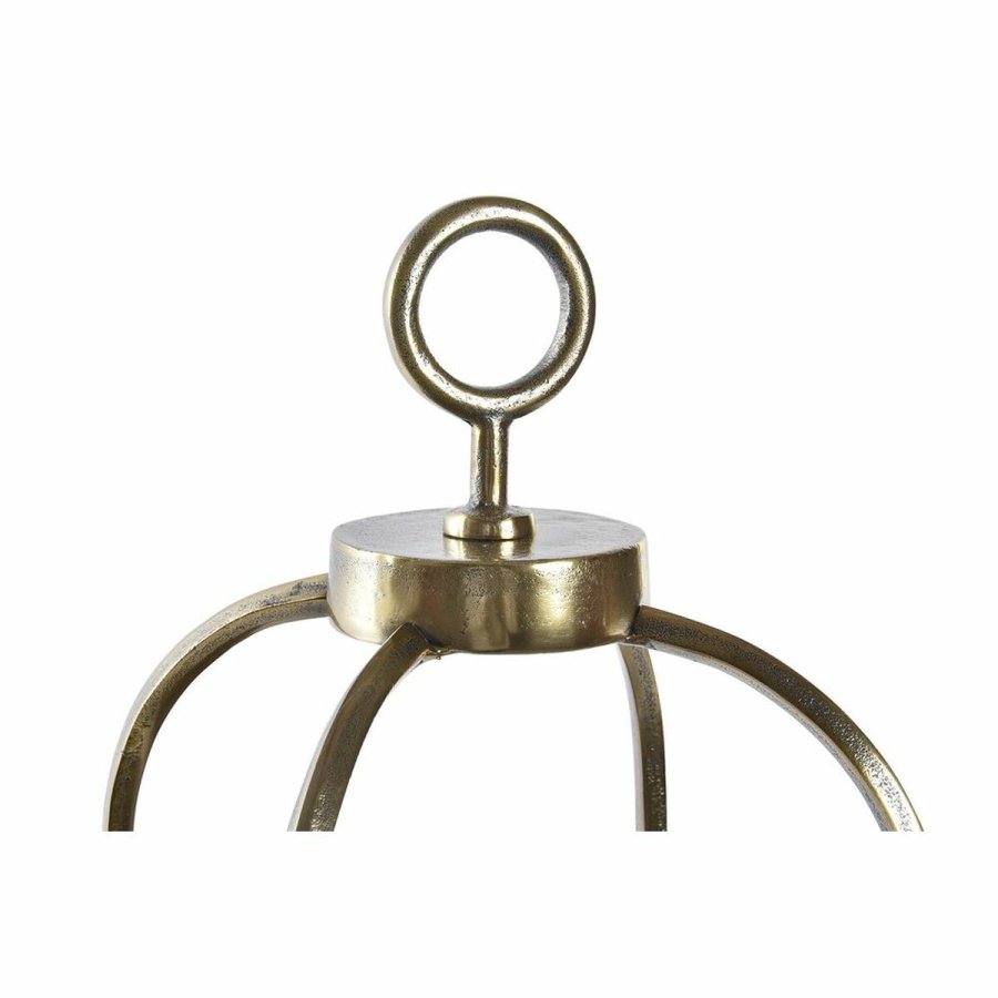 Lanterna DKD Home Decor Krystal Gylden Aluminium (19 x 19 x 43 cm) #4