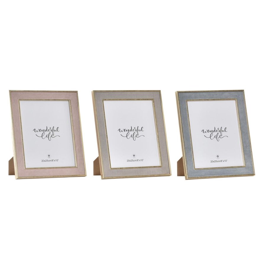 Fotoramme DKD Home Decor Krystal Tr MDF (26 x 2 x 31 cm) (3 enheder) #1
