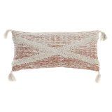Pude DKD Home Decor 60 x 10 x 30 cm Beige Orange Frynse #1