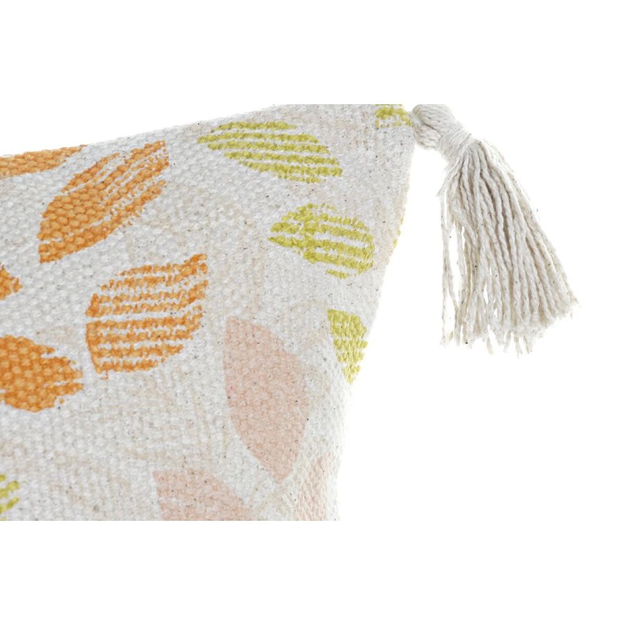 Pude DKD Home Decor Beige 45 x 10 x 45 cm Multifarvet Cvetlice Boho #2