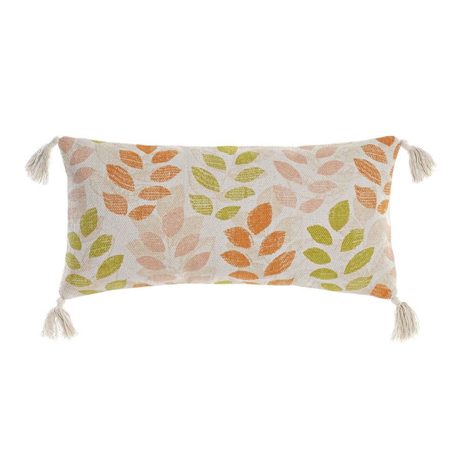 Pude DKD Home Decor 60 x 10 x 30 cm Beige Multifarvet Cvetlice #1