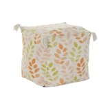 Floor cushion DKD Home Decor Beige Blad af en plante Shabby Chic 40 x 40 x 40 cm #1