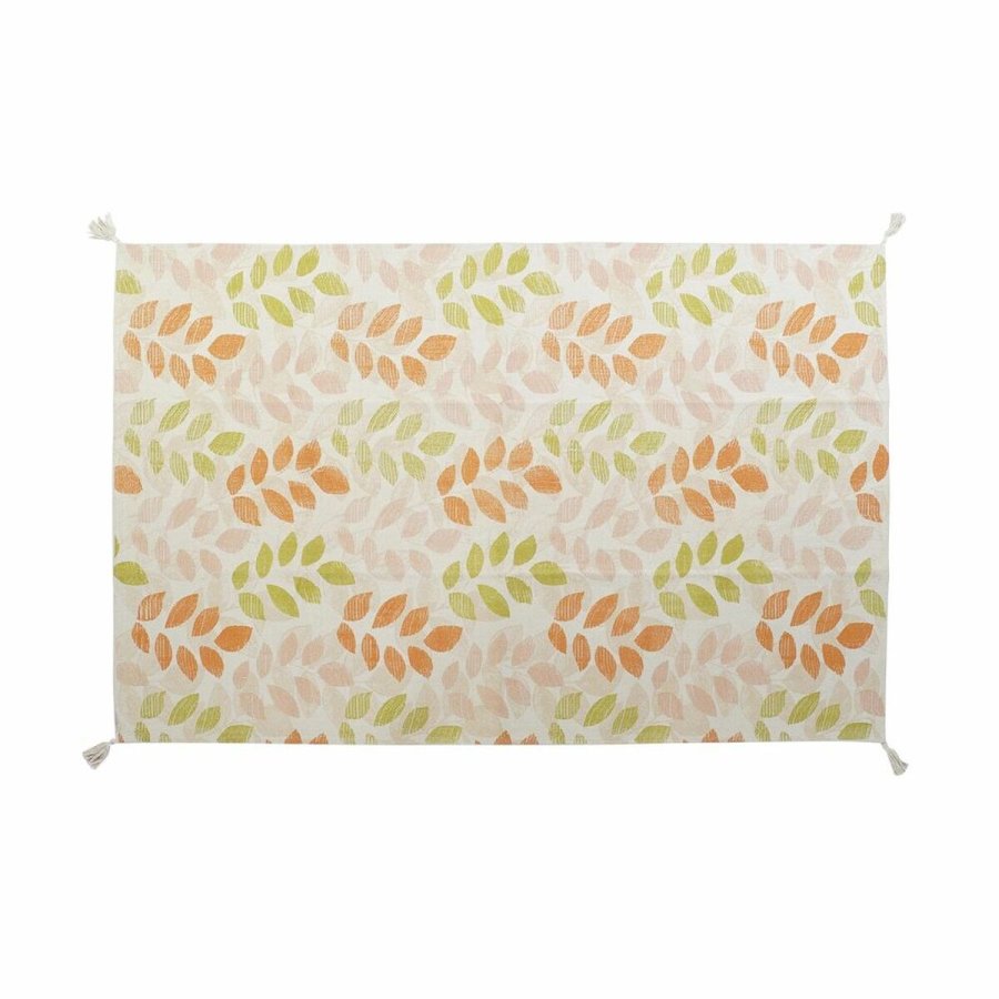 Tppe DKD Home Decor Beige Multifarvet Blad af en plante (120 x 180 x 1 cm) #1