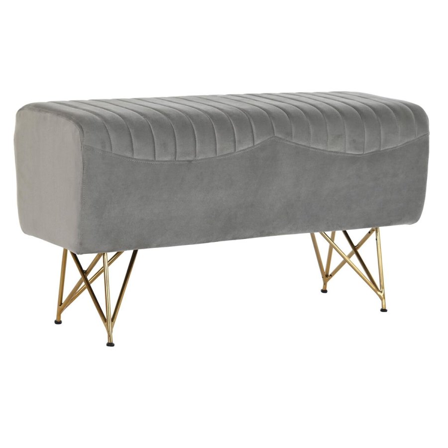 Stol DKD Home Decor   90 x 31 x 47 cm Gr Gylden Metal #1