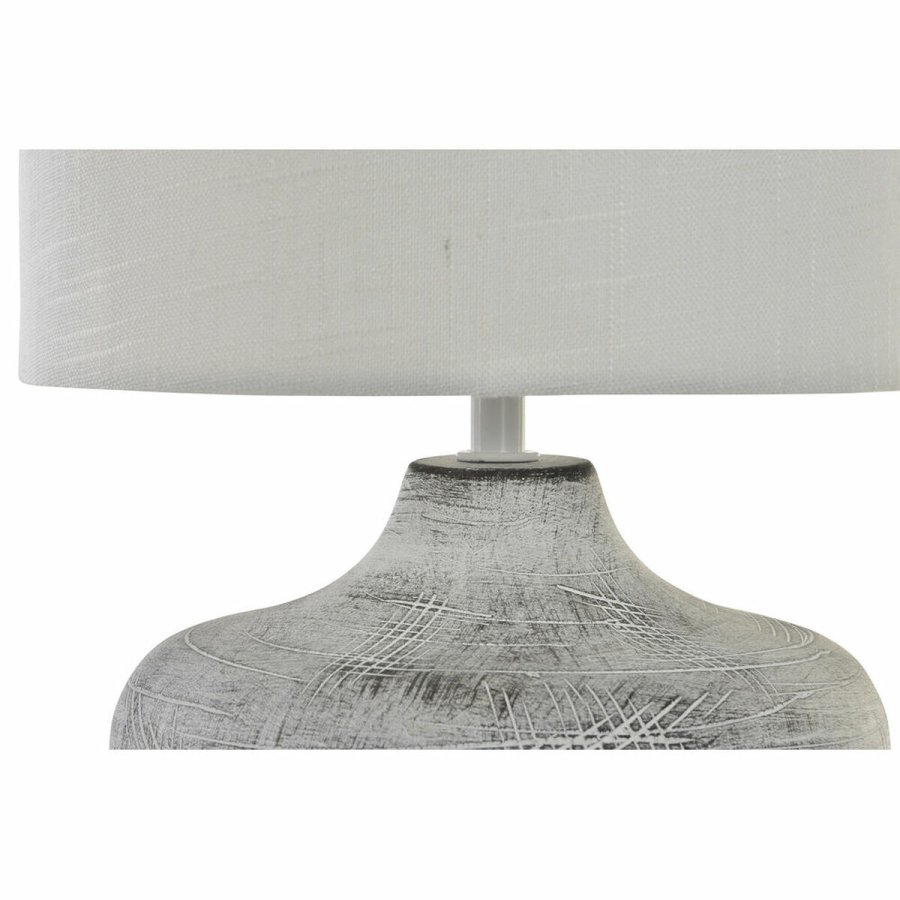 Bordlampe DKD Home Decor 40W Gr Hvid 230 V 40 W (2 enheder) (22 x 22 x 31 cm) #2