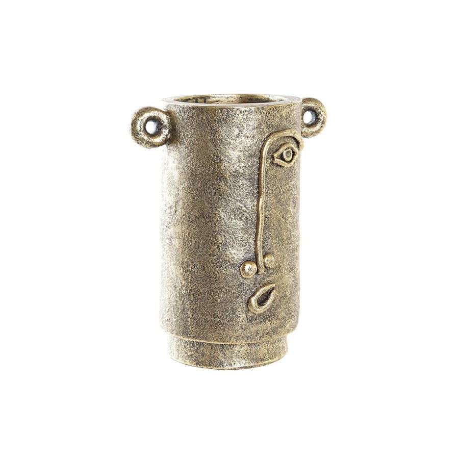 Vase DKD Home Decor Ansigt Gylden Moderne (29 x 19,5 x 36 cm) #1