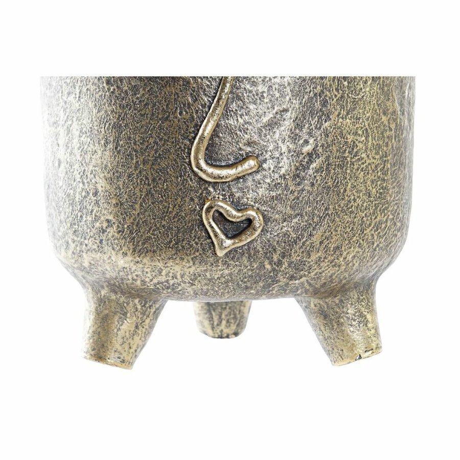 Vase DKD Home Decor Gylden Magnesium Moderne Ansigt 33 x 23 x 25,5 cm #3