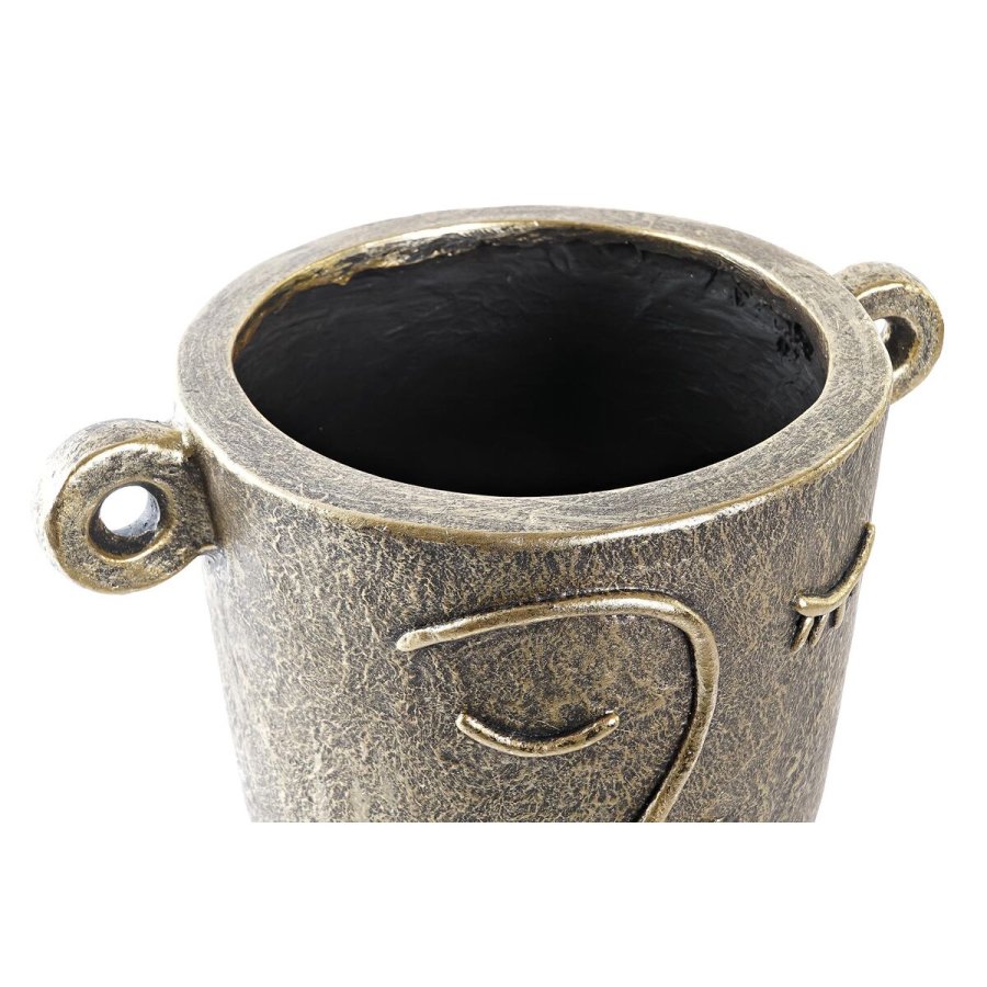 Vase DKD Home Decor Gylden Magnesium Moderne Ansigt 33 x 23 x 25,5 cm #2