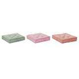 Pude DKD Home Decor Gulv Polyester (60 x 60 x 13 cm) (3 enheder) #1