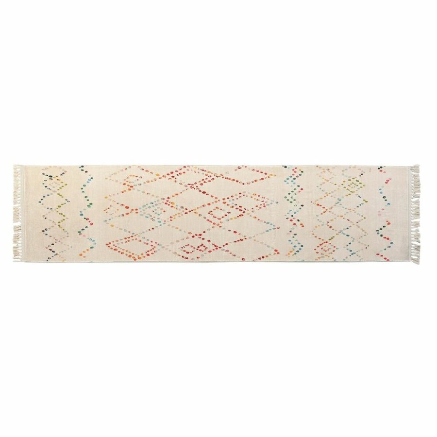 Tppe DKD Home Decor 60 x 240 x 0,7 cm Polyester Multifarvet Romber #1