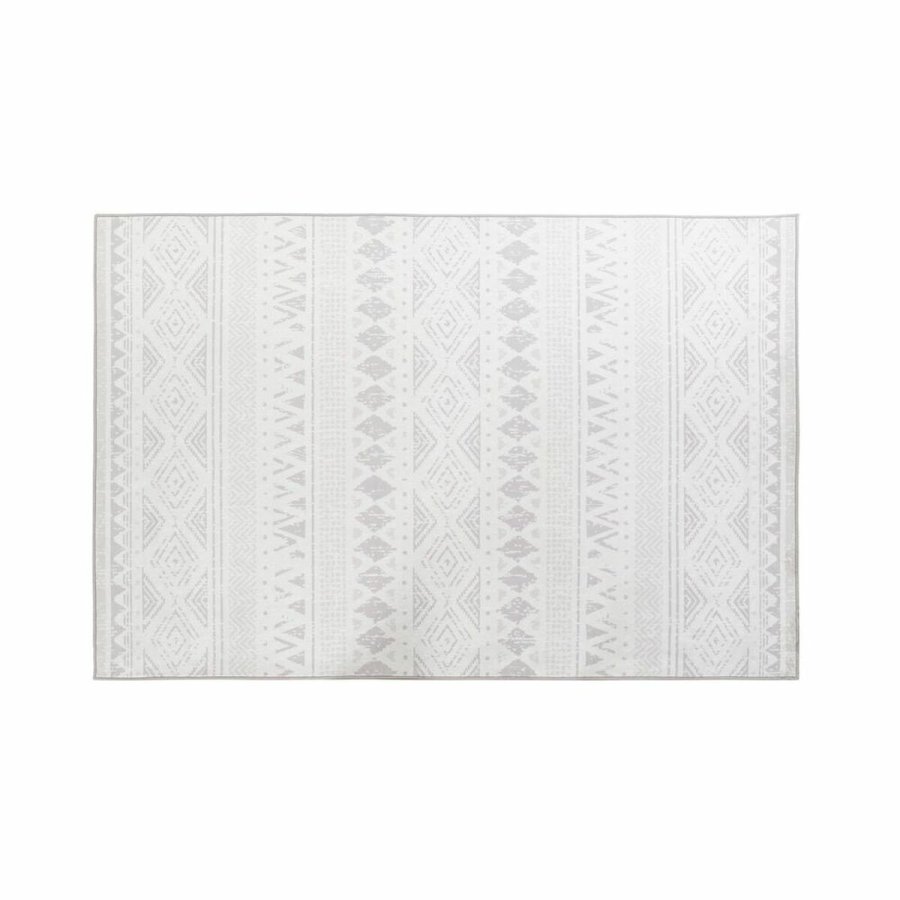 Tppe DKD Home Decor Gr Hvid Ikat (120 x 180 x 0,4 cm) #1