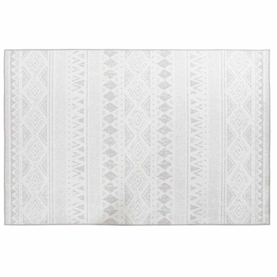 Tppe DKD Home Decor Beige Hvid Ikat (200 x 290 x 0,4 cm) #1