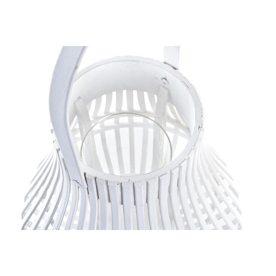 Laantarn DKD Home Decor Hvid Multifarvet Metal Bambus Krystal Urban 30 x 40 cm 29 x 29 x 34 cm #3