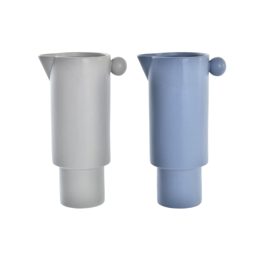 Vase DKD Home Decor Porceln Gr Bl (16 x 11 x 30 cm) (2 enheder) #1