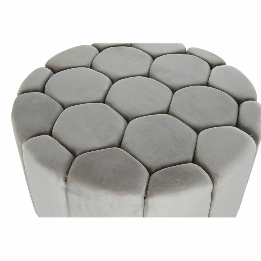 Fodsttte DKD Home Decor Beige Polyester Tr MDF (86 x 86 x 48 cm) #3