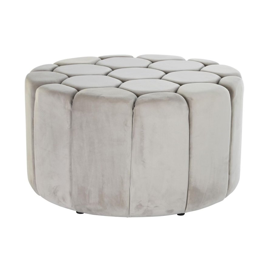 Fodsttte DKD Home Decor Beige Polyester Tr MDF (86 x 86 x 48 cm) #1